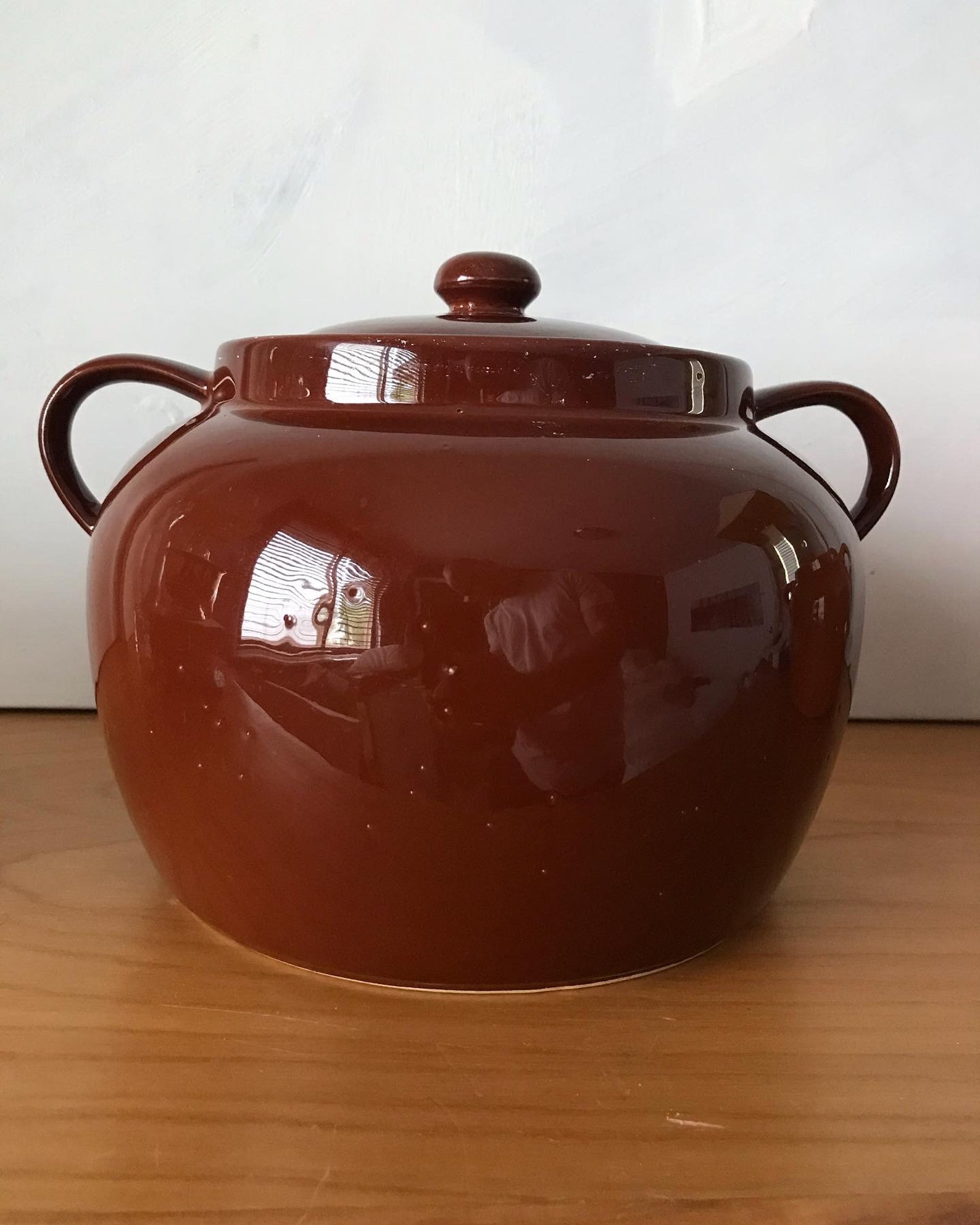 Large Vintage Bean Pot 3 Quart Etsy