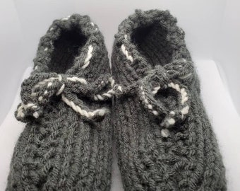 Pantuflas tejidas a mano