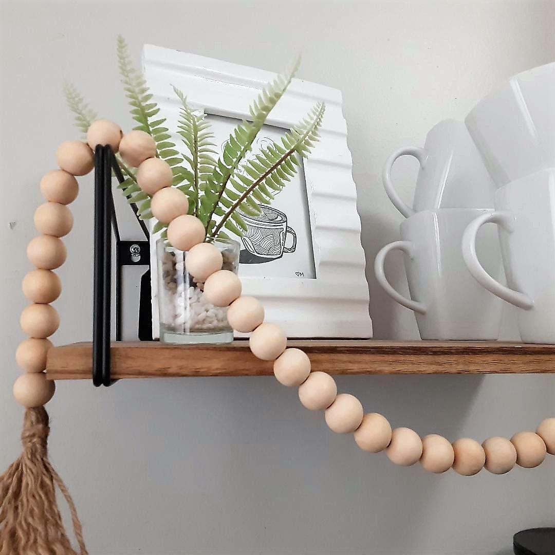 Guirnalda de cuentas de madera de 30 pulgadas | Etsy
