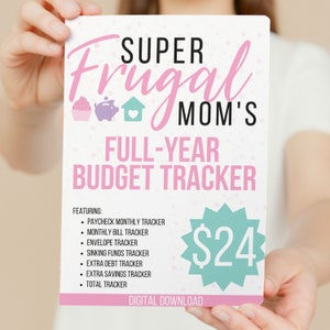 Full-Year Digital Printable Budget Binder, Paycheck Bill Envelope Sinking Funds Debt Savings Tracker, Instant Download,  Personal Budget