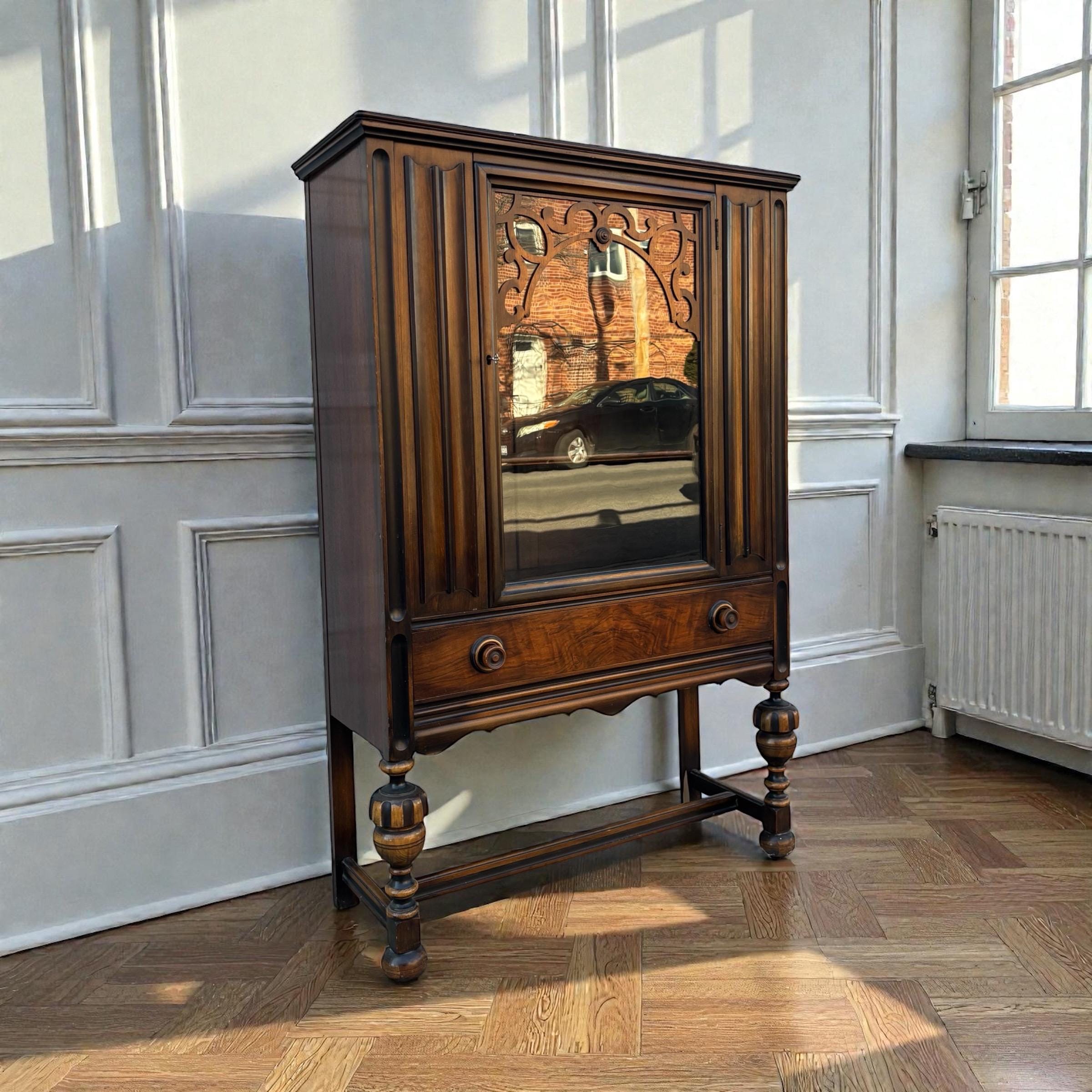 Antique Curved Glass Display Case - Etsy