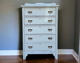 Gorgeous Antique Weathered Dresser, Beach Furniture, Beach House, Beach Dresser, Weathered Furniture, Farmhouse Furniture, Highboy Dresser