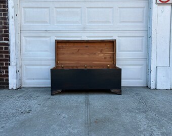 Gorgeous Vintage Cedar Chest, Painted Chest, Weathered Chest, Farmhouse Furniture, Bedroom Storage, Blanket Holder, Blanket Chest