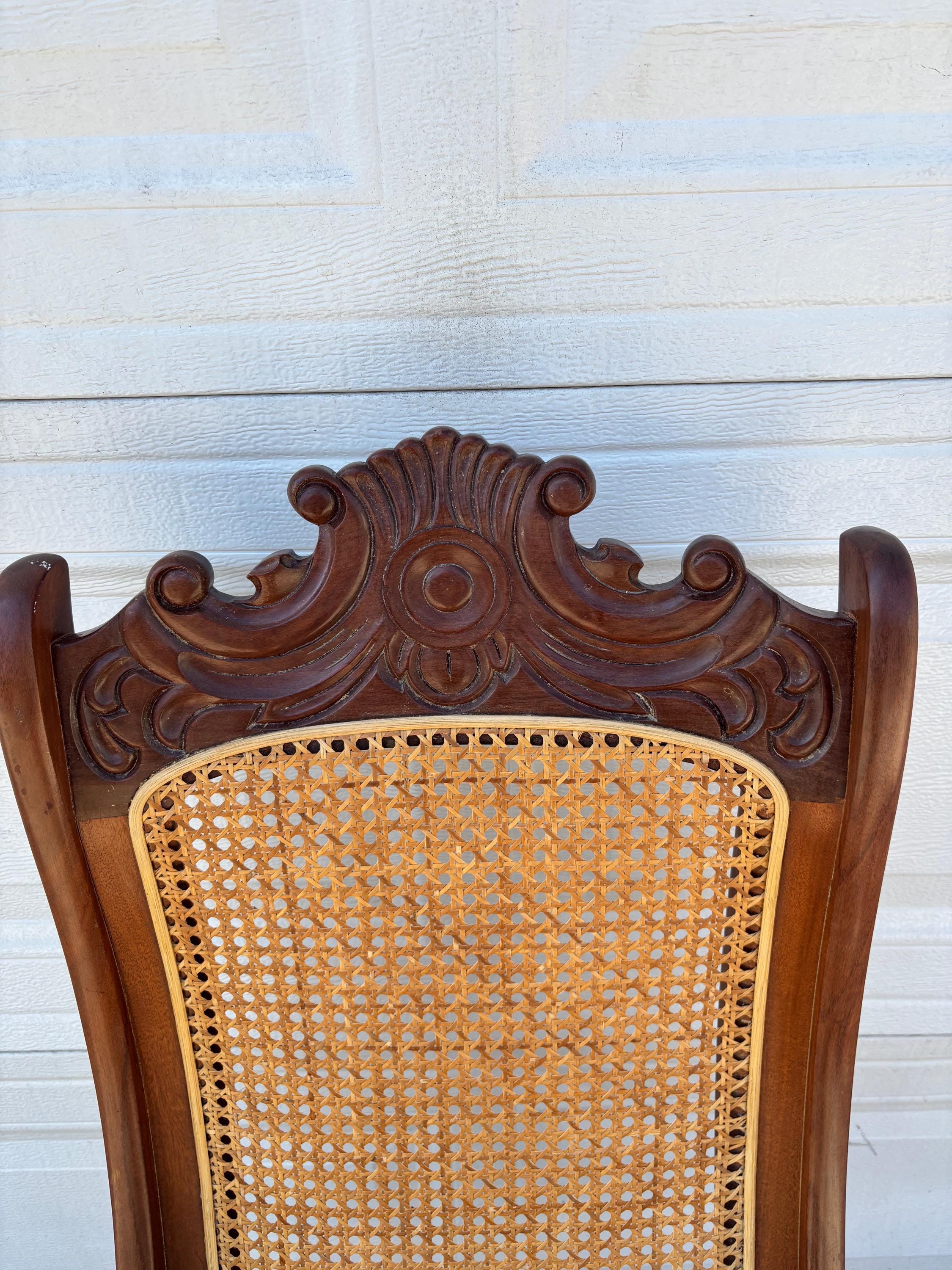 Gorgeous Antique Victorian Rocking Chair, Victorian Living Room, Caned ...
