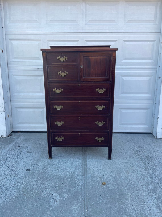 Stunning Antique Solid Wood Dresser Etsy