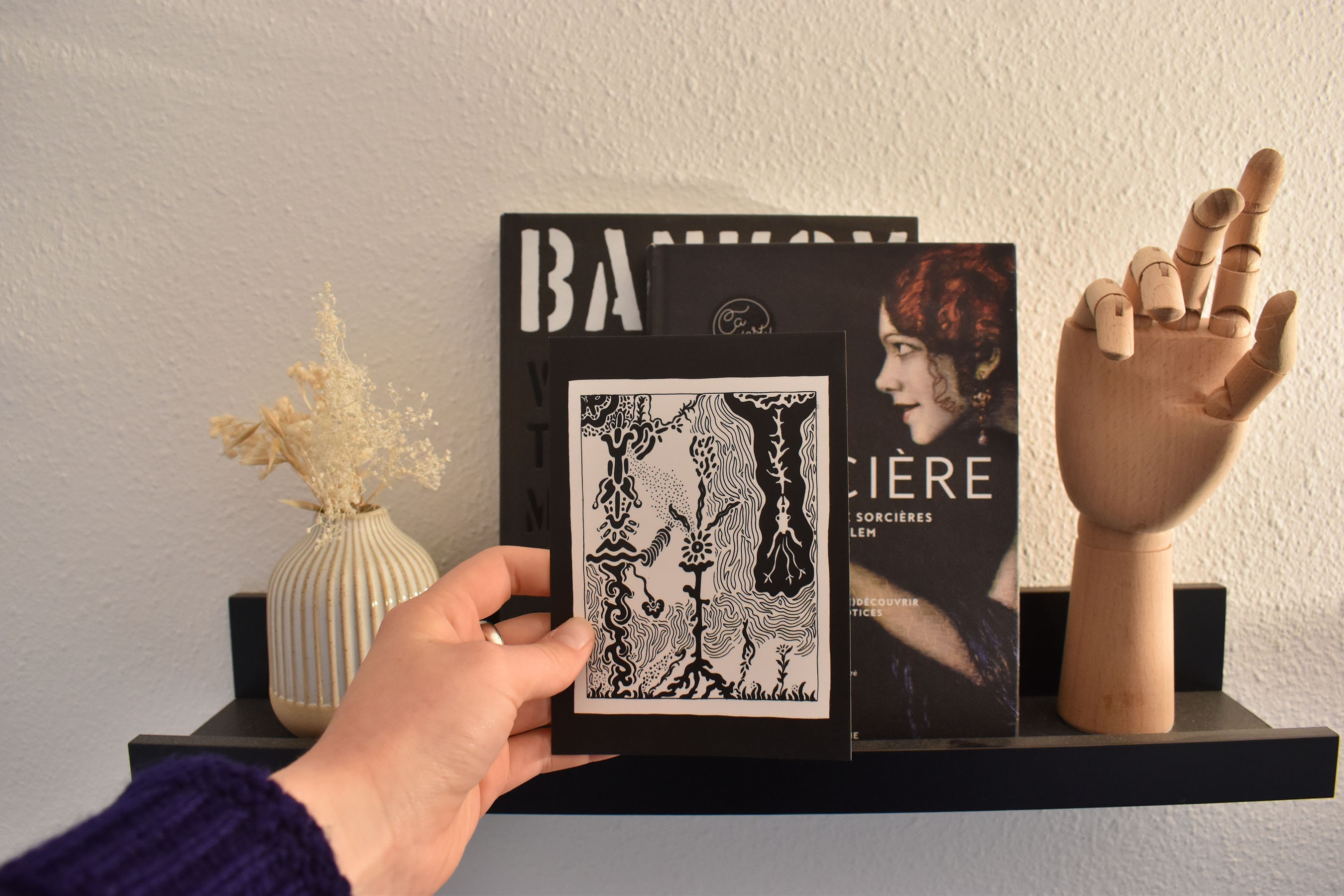 Carte Postale Dessin Abstrait Botanique