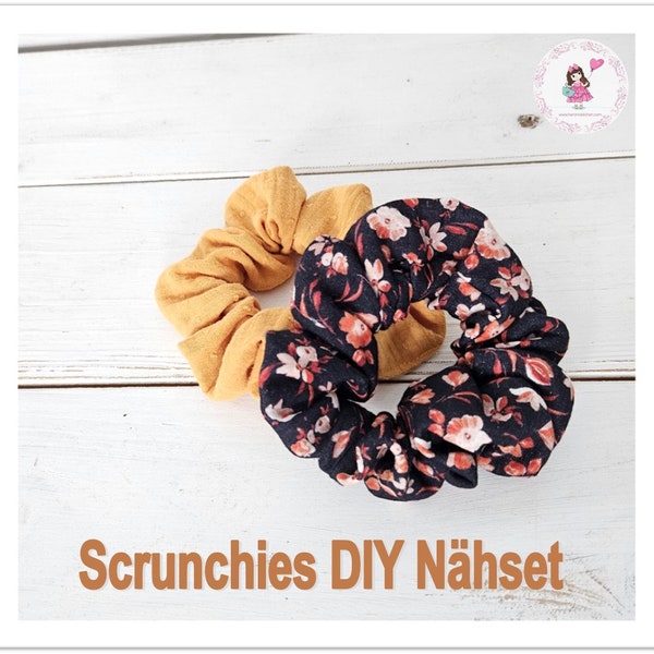 SCRUNCHIE Set "MARIE" Musselin - DIY Nähpaket/Nähset für Nähanfänger/innen super geeignet