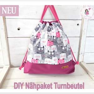 Turnbeutel KATI aus Softshell DIY Nähpaket/Nähset