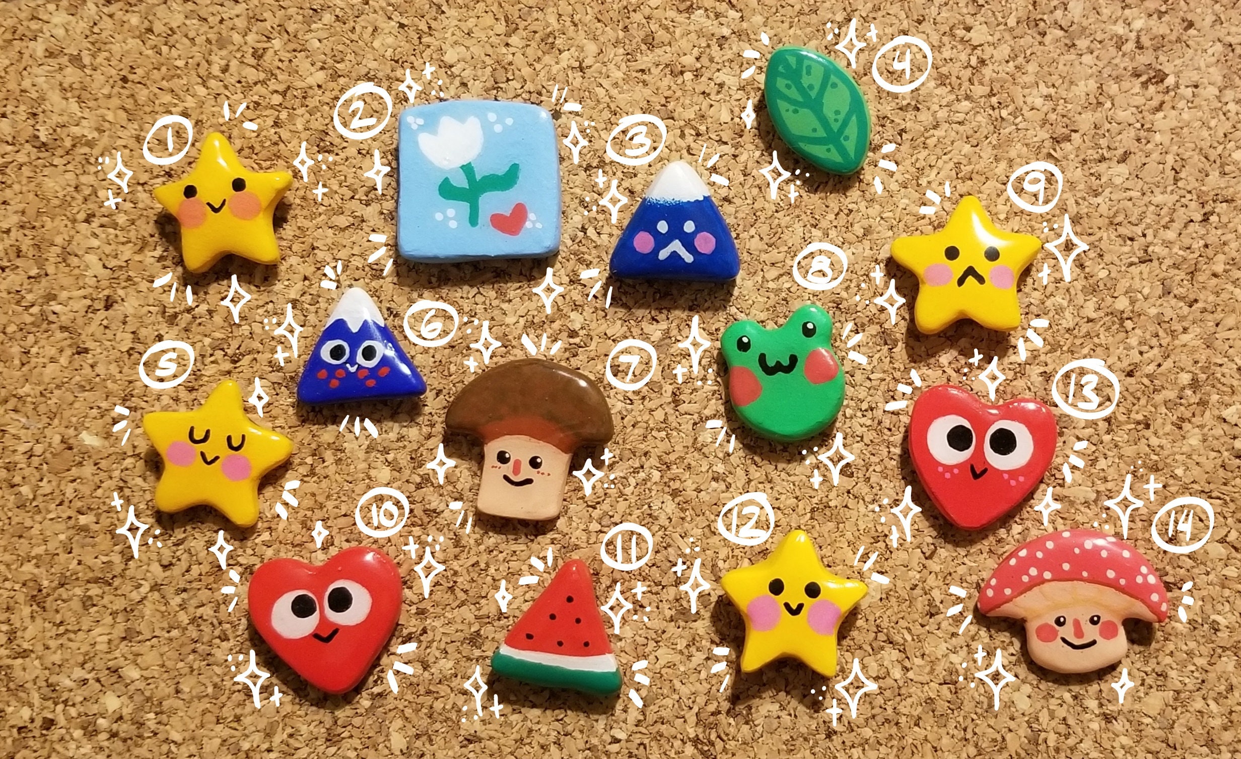 Assorted Polymer Clay Pins Cute & Handmade Etsy