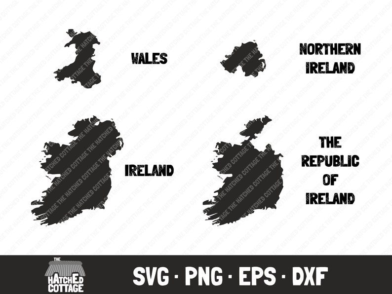 British Isles SVG, Britain and Ireland Map Clip Art Svg Png Eps Dxf Etsy