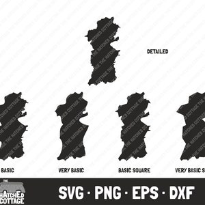 Powys SVG, Welsh Principal Area, County Map Cut File, clip art, svg png eps dxf