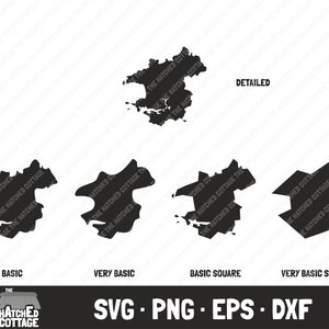 Pembrokeshire SVG, Welsh Principal Area, County Map Cut File, clip art, svg png eps dxf