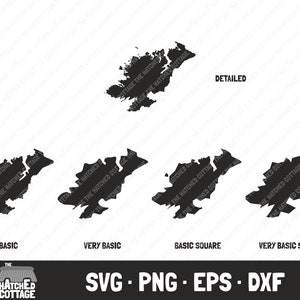 Donegal SVG, Irish County Map Plotterdatei, Clip Art, svg png eps dxf
