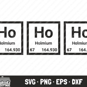 Ho Ho Ho SVG, Christmas Periodensystem SVG, Chemie Elemente, Plotterdatei, Clip Art, png, eps, dxf