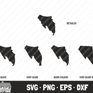 Blaenau Gwent SVG, Welsh Principal Area, County Map Cut File, clip art, svg png eps dxf