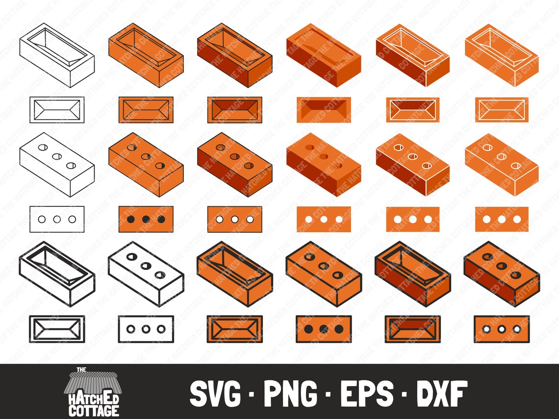 Brick SVG Frog Brickwork SVG Core Hole Masonry Png Eps Etsy