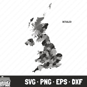 Le Royaume-Uni SVG, Angleterre, Ecosse, Pays de Galles, Irlande du Nord, Carte du comté, clipart, svg png eps dxf