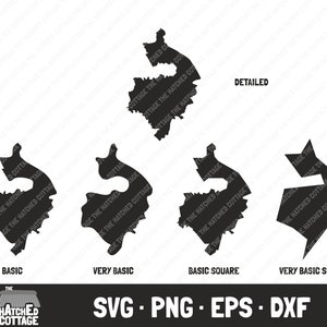 Warwickshire SVG, County Map Cut File, clip art, svg png eps dxf