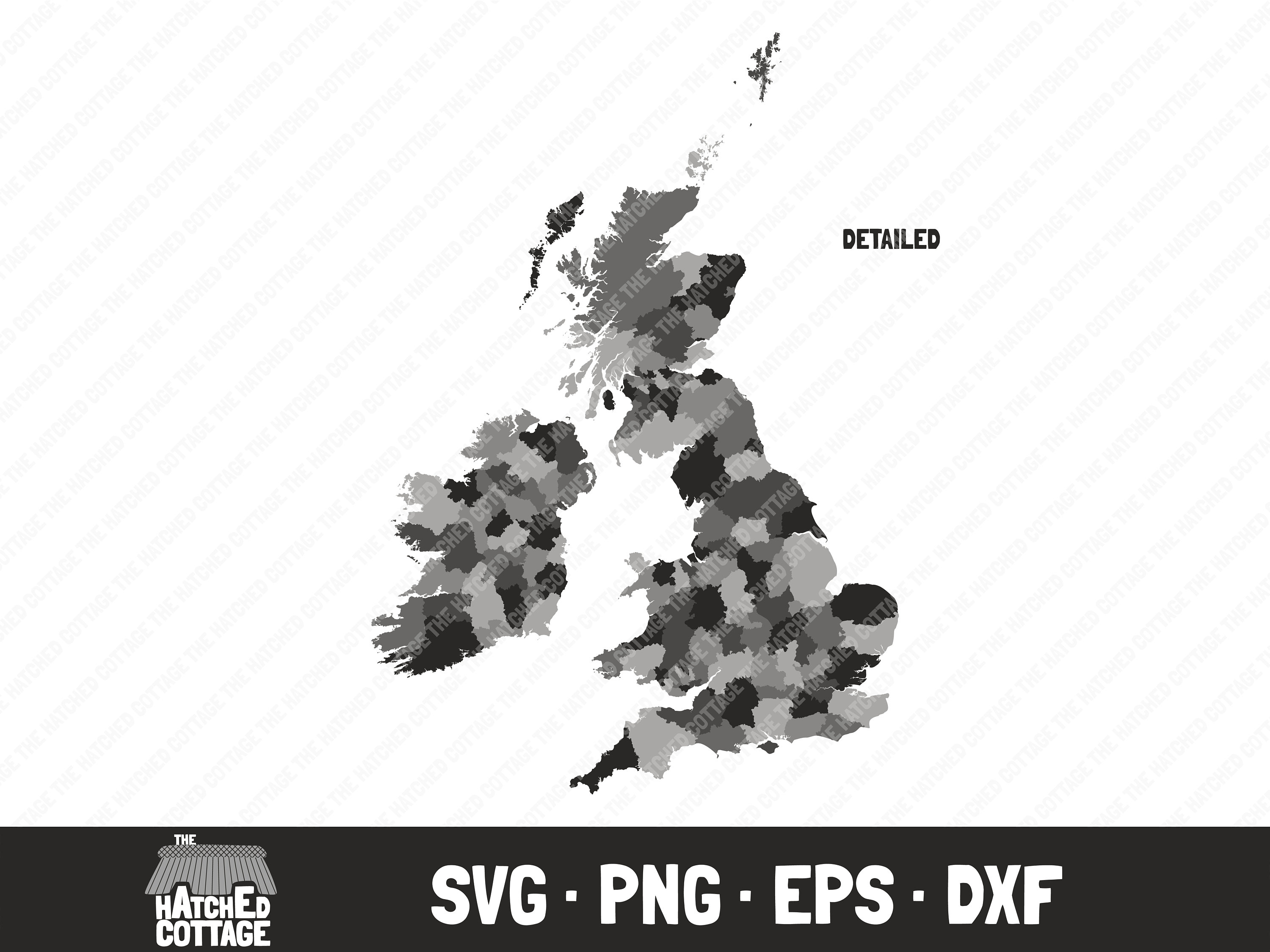 British County Map - Etsy