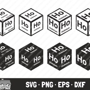 Ho Cubed SVG, Ho Ho Ho SVG, Ho3 Periodensystem Weihnachten SVG, Layered Cut File, Clip Art, png, eps, dxf