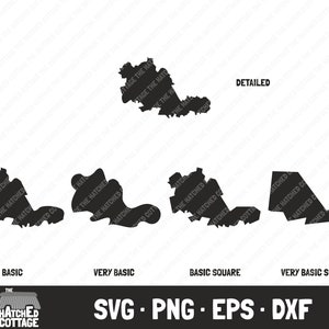 West Midlands SVG, County Map Cut File, clip art, svg png eps dxf