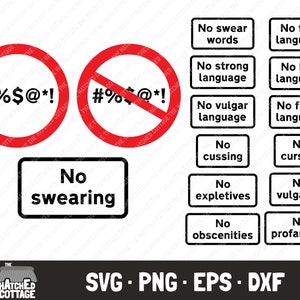 Beschwörendes Verbotsschild SVG, Schimpfschild SVG, Beschwörung Straßenschild, Clip Art, png, eps, dxf