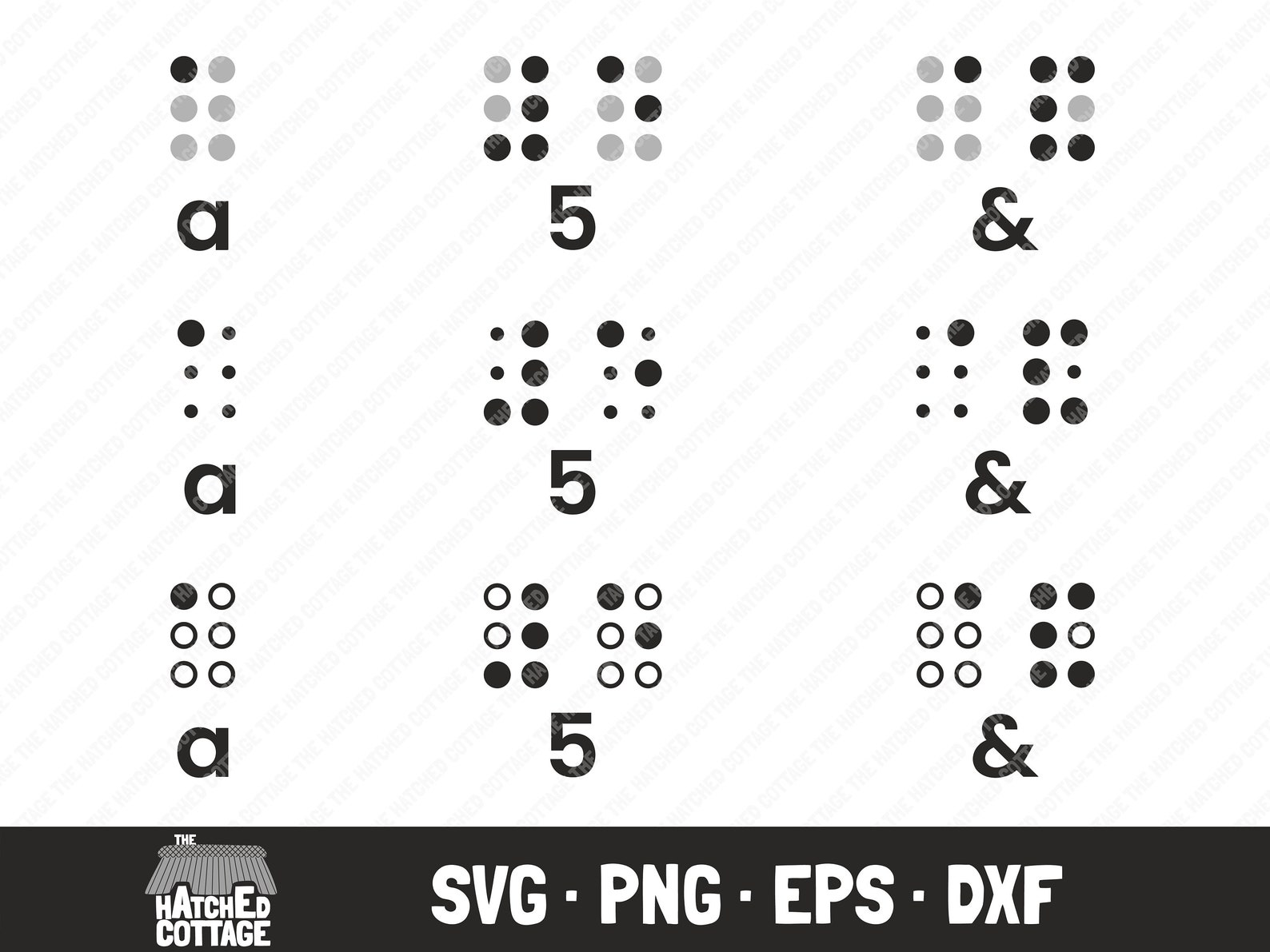 Braille Alphabet SVG, Unified English Braille SVG, Cut File, Clip Art, Png, Eps, Dxf Etsy Canada