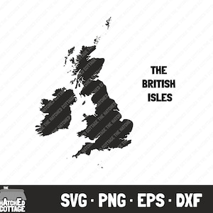 Îles britanniques SVG, Grande-Bretagne et Irlande Carte Clip Art svg png eps dxf
