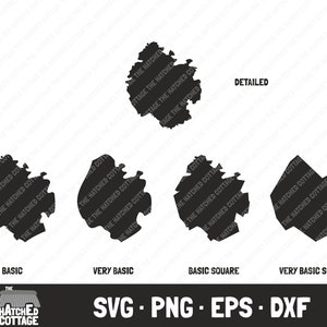 Herefordshire SVG, County Map Cut File, clip art, svg png eps dxf