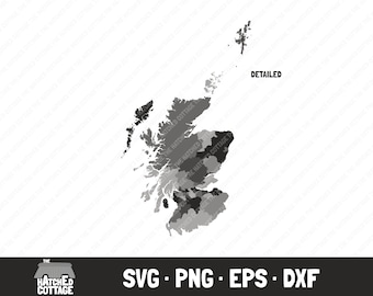 Scotland SVG, Scottish Council Areas, County Map, clip art, svg png eps dxf