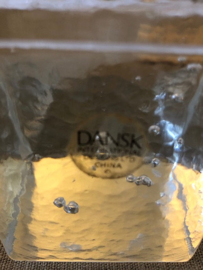 Vintage Dansk Bubble Ice Block Candlesticks Danish Modern