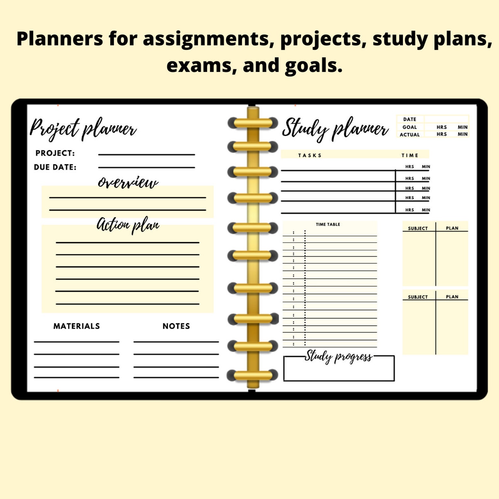 Student Planner Printable Academic Planner Printable High - Etsy