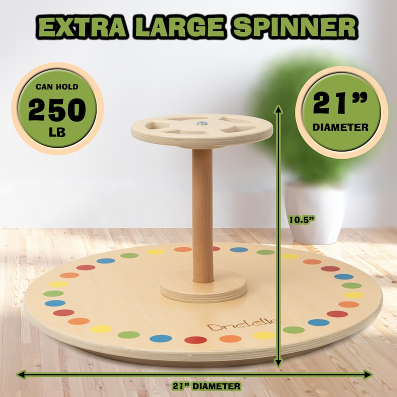 Wooden Sit and Spin Bigger Size Classic Spinning Activity Etsy