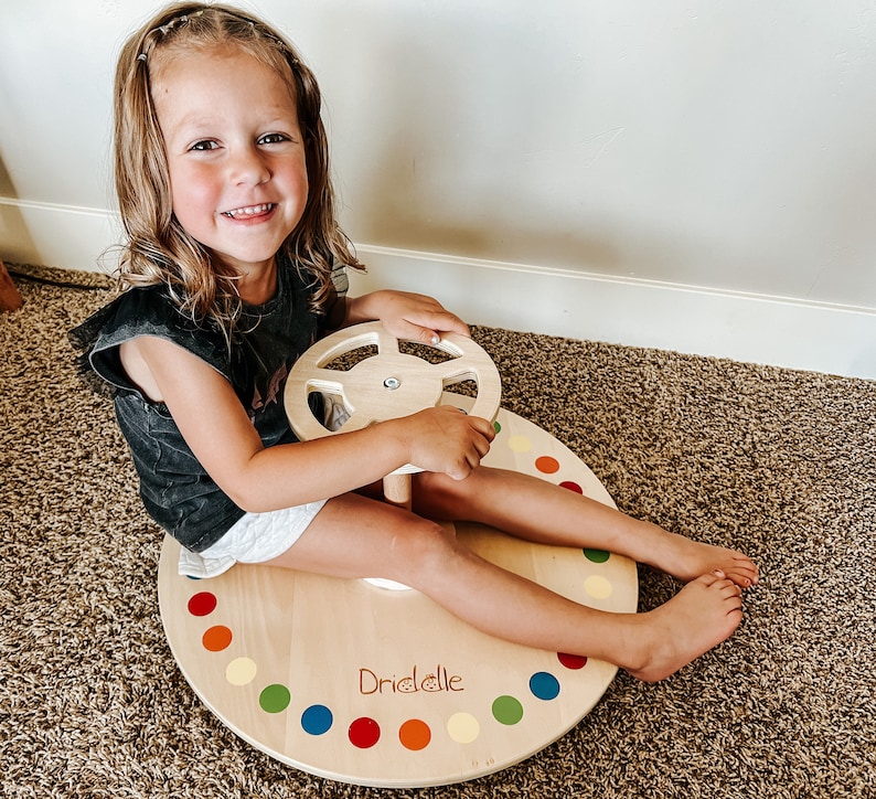 Wooden Sit and Spin Bigger Size Classic Spinning Activity Etsy