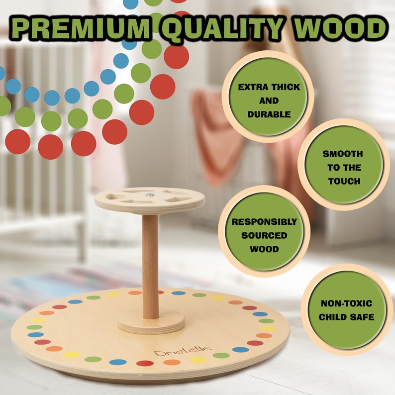 Wooden Sit and Spin Bigger Size Classic Spinning Activity Etsy
