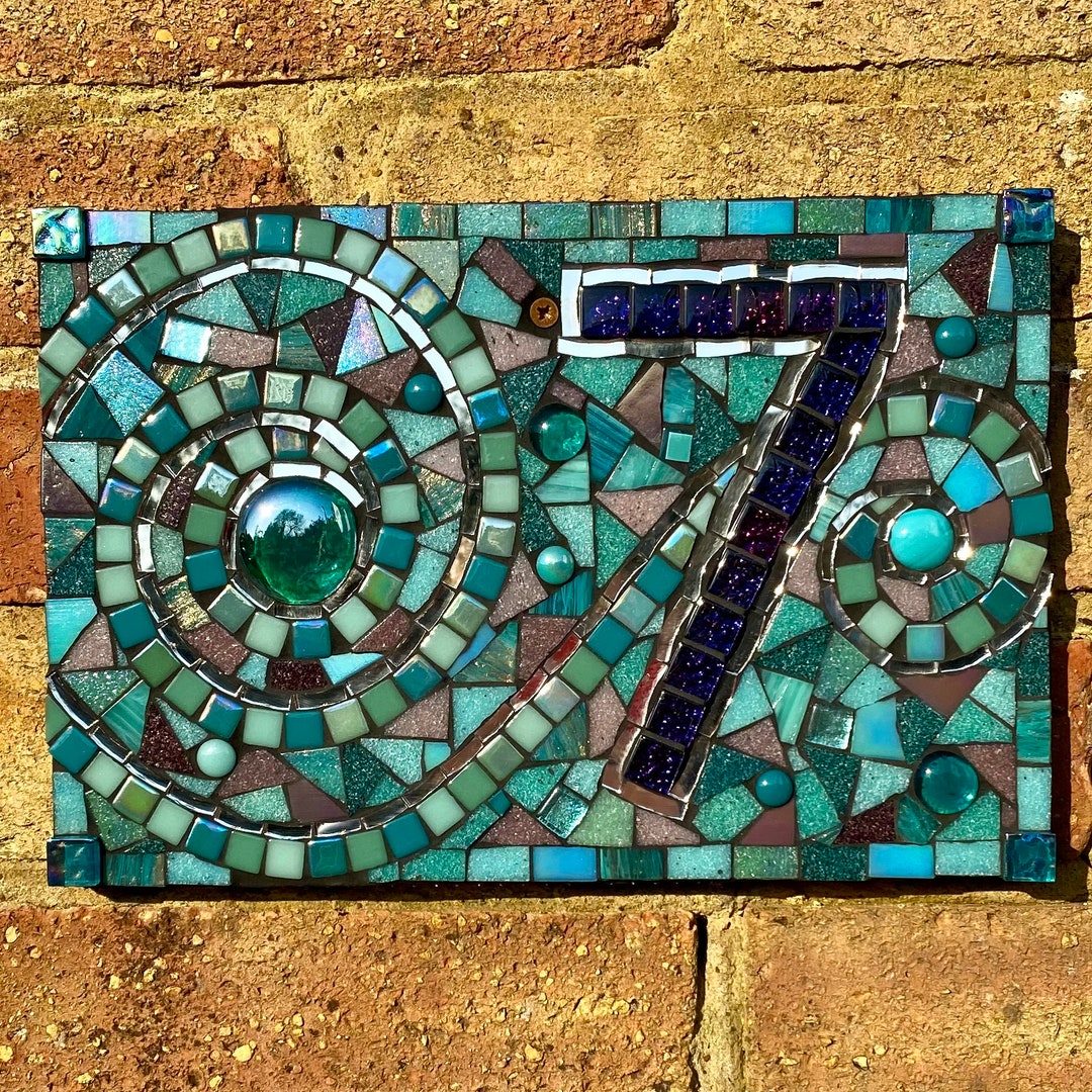 Mosaic House Number made to Order Etsy UK