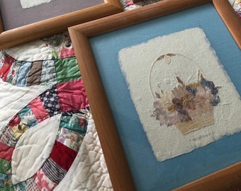 Three Pressed Flower Framed Art | Preserved Flower Art