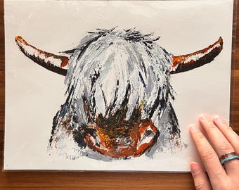 Highland Cow, prints available in various sizes, Watercolor Painting, Scottish Travel Art