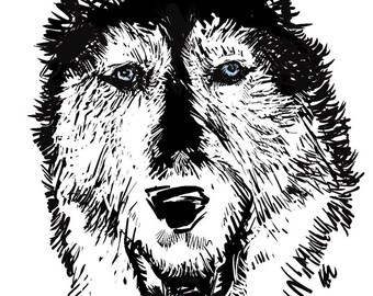 Husky Winter Notecard (4.25x5.5")