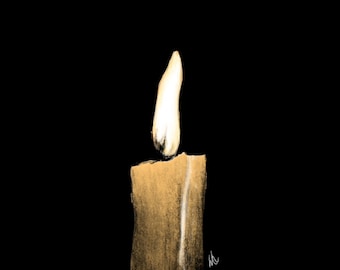 Stampa di candele, arte digitale, stampa minimalista, idealmente 8x10"