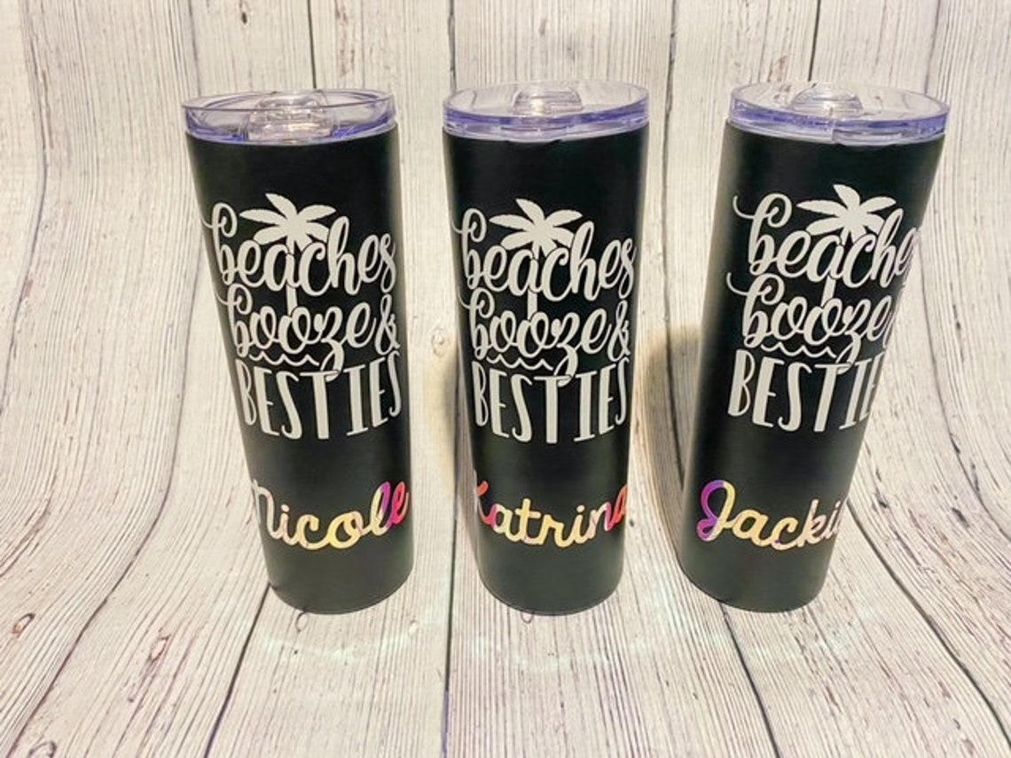 Beach Cup Girls Trip Bestie Cup Beach and Booze Weekend Etsy