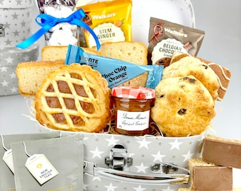 Fathers Day Luxury Afternoon Tea Hamper, Scones, Pastries, and Tea Dad Grandad
