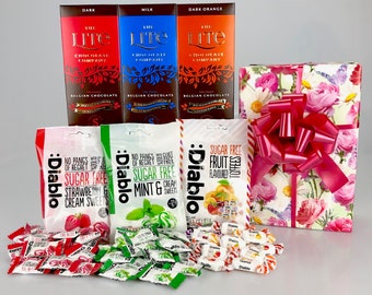 Sugar Free Chocolate Hamper | Belgian Bars, Sweets (Gift Wrapped)