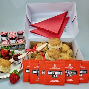 Homemade Sultana SCONES Gift Box - Add Jam Tea Bags Afternoon Tea - Birthday  Get Well Thank You   fathers day gifts  Party