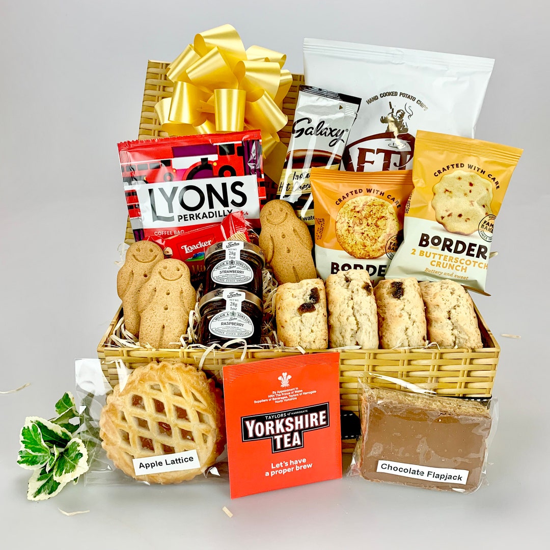 Luxury Afternoon Tea Hamper Gift Box - British Treats, Vegetarian Mum ...
