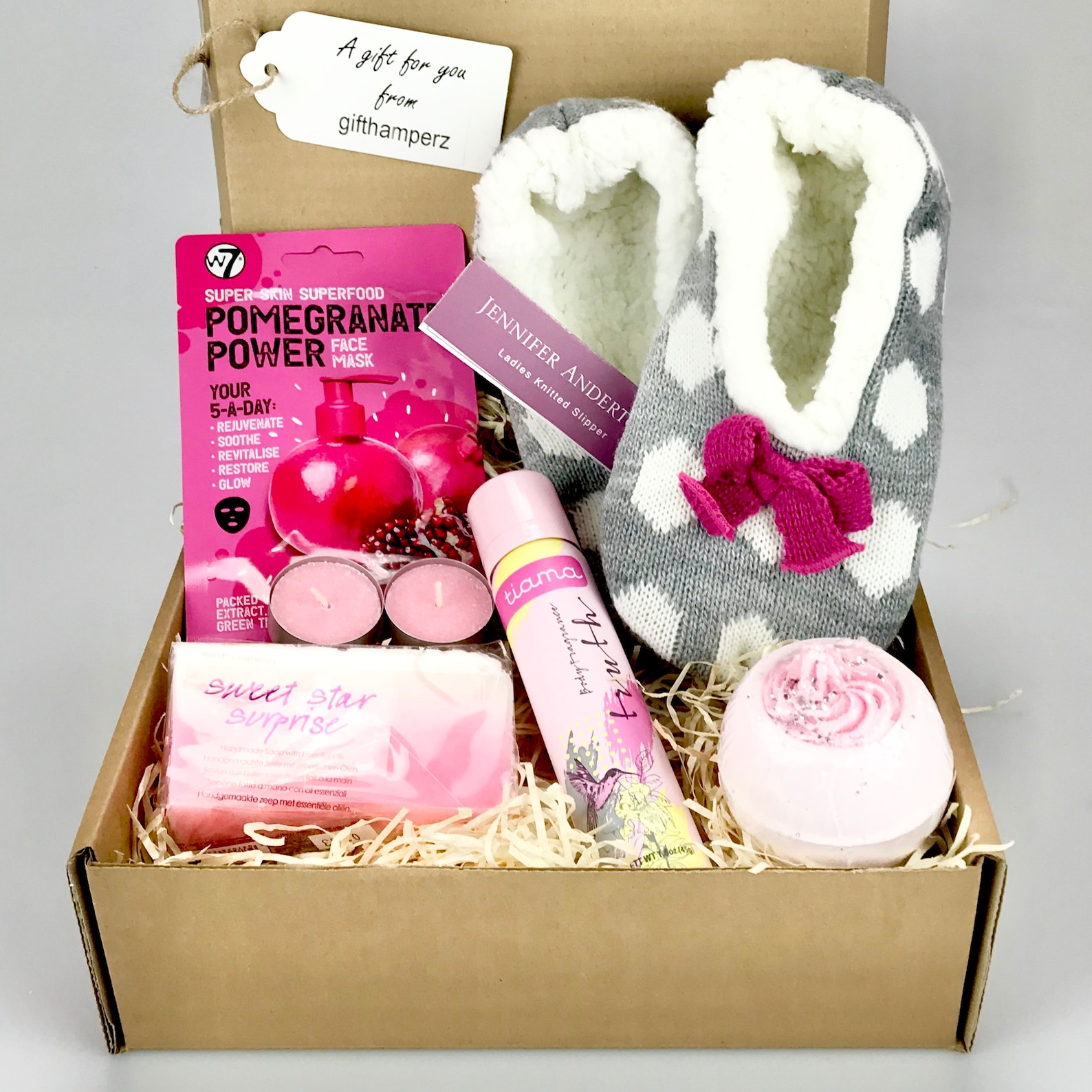 Luxury Female Pamper Hamper Gift Box with Slippers Etsy