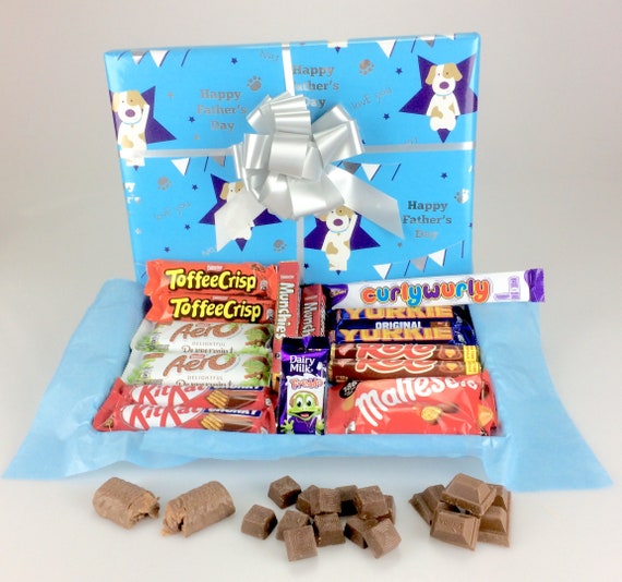 Fathers Day Deluxe Chocolate Food Hamper Box  - SUITABLE VEGETARIAN DIETS Dad Grandad Grandpa