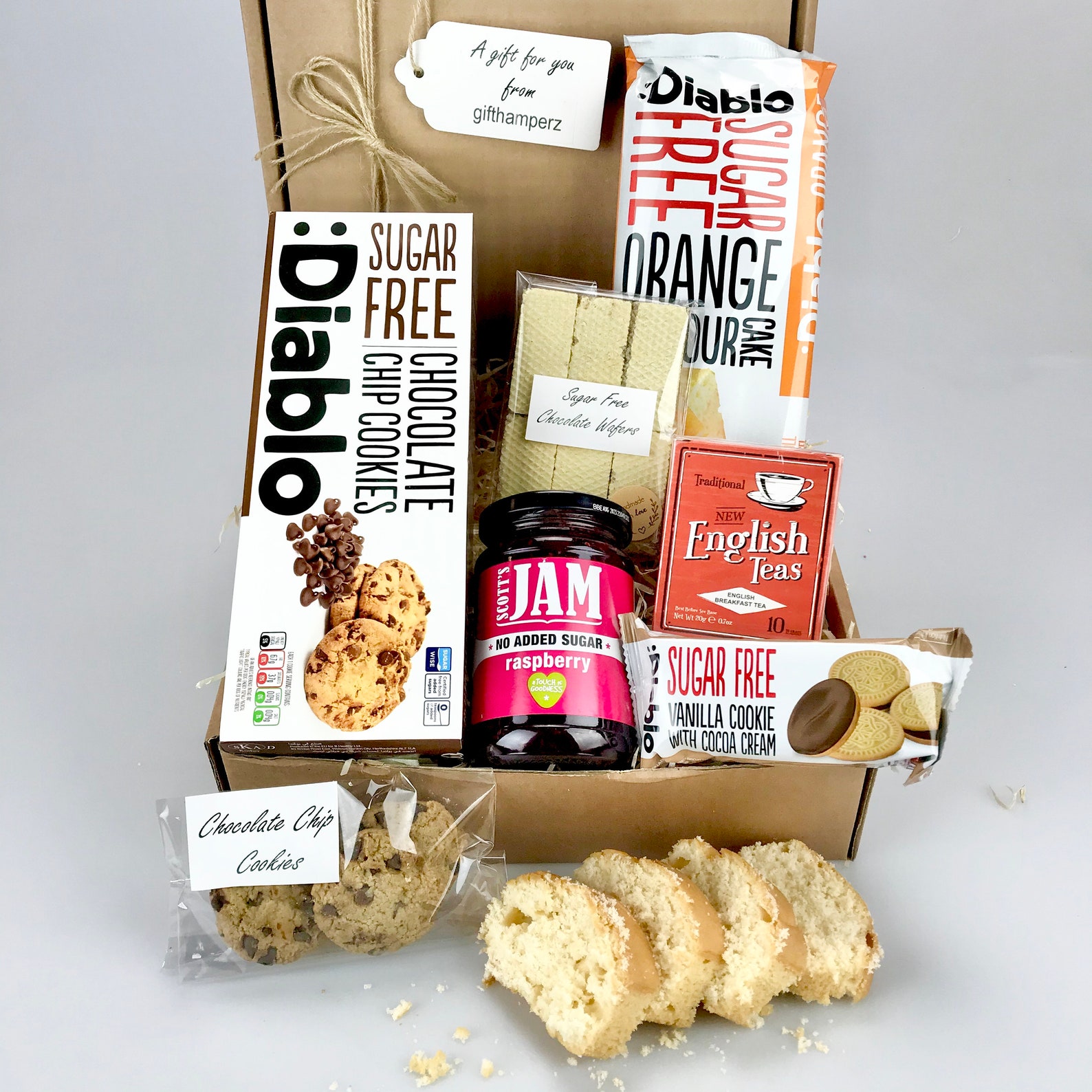 Afternoon Tea / Diabetic Friendly/ No Added Sugar / Tea Box / Etsy