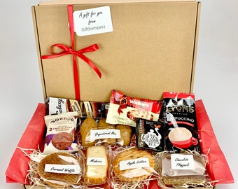 Caja de regalo con galletas y dulces vegetarianos artesanales - Cesta para la merienda