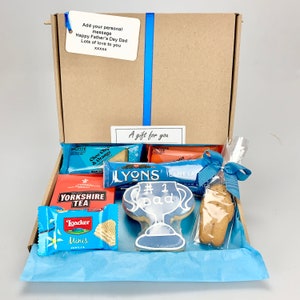 Afternoon Tea Gift Box Hamper Dad Grandpa Grandad All Occasions with FREE Personalised Message Card